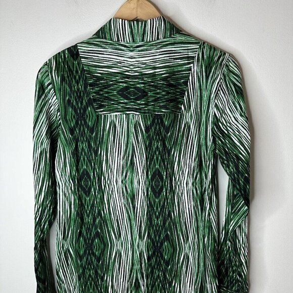 Derek Lam for Design Nation Womens Green Long Sleeve Button Front Shirt Dress S - Picture 11 of 15